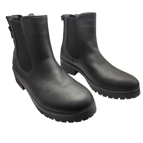 Maurices Anna Damen-Stiefeletten Größe 9 schwarz Booties doppelter Reißverschluss Slipper-Stil