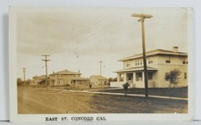 RPPC East St CONCORD CALIFORNIA Street Scene 1914 to RICHFIELD PA Postcard P7