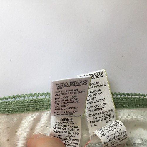 2 Pack Low Rise Short Knickers Light Green Mix Size 10 M&S New - Picture 8 of 9