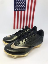 Nike Lunar Vapor Ultrafly Elite 2 Gold Black Baseball Cleats AO7946-013 Size 7