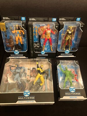 McFarlane DC Multiverse Figure 6 Lot Blue Beetle Booster Gold Firestorm