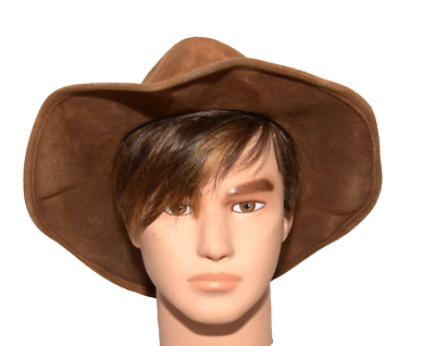 ?B2G1 MINNETONKA Brown  Hat with Braided Detail Minnetonka The Outback Brown Genuine Leather Western Hat  main image 3