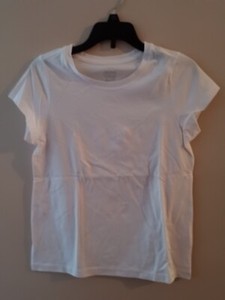Girls Faded Glory Red And White Lot Of 2 Shirts - Size 10/12 - New Without Tags