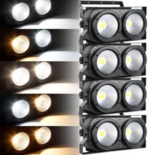 4Pack 200W COB LED Par Light DMX Stage DJ Audience Blinder Light Warm Cool White