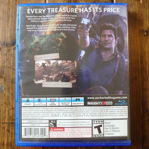 Uncharted 4 A Thief's End PS4 - PlayStation 4 Excellent Condition Tested! - Picture 2 of 4