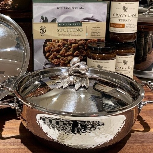 RUFFONI OPUS PRIMA HAMMERED STAINLESSSTEEL CHEF POT/PAN W/OLIVEKNOB