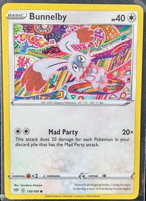 2020 Pokemon Bunnelby 150/189 Darkness Ablaze Common | eBay