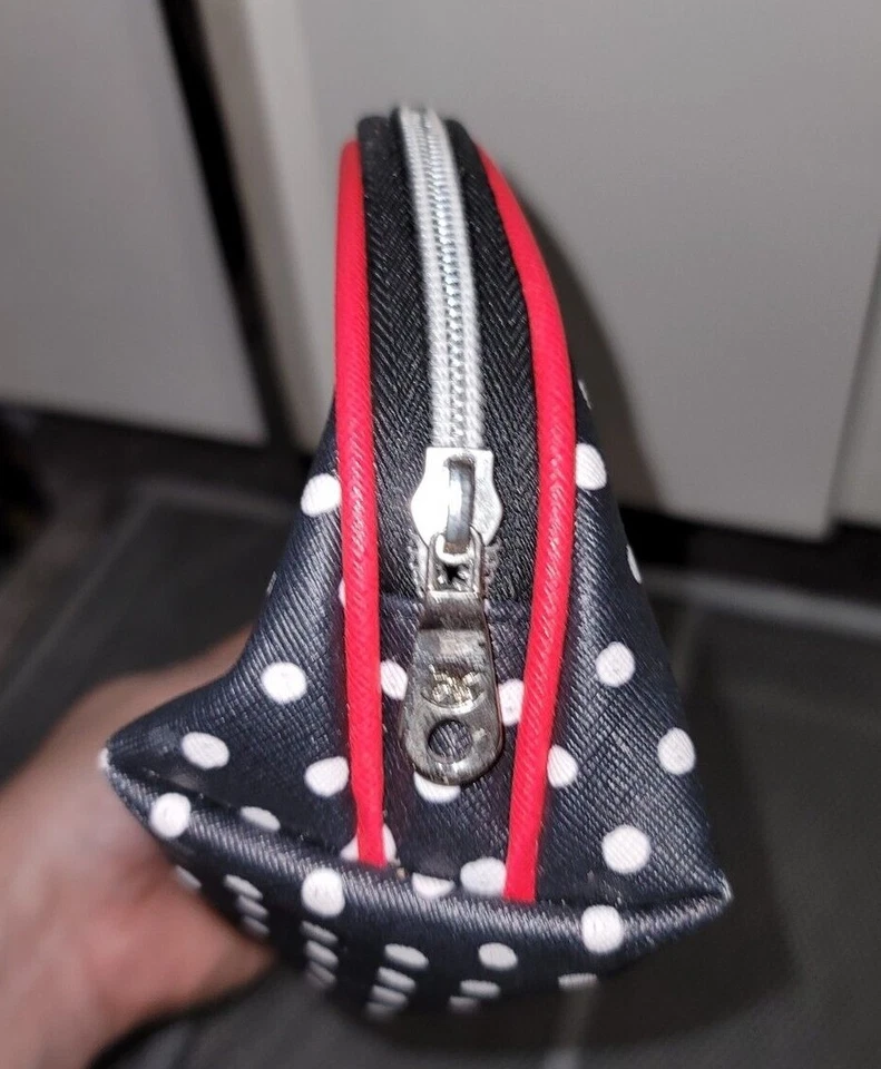 IZAK NEW YORK UK BOOTS GIRL WITH DOG POLKA DOT ZIPPERED COSMETIC MAKEUP BAG - Image 3 of 3