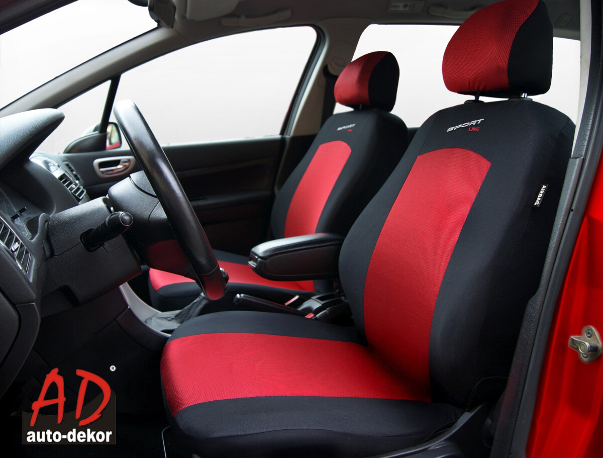 Sitzbezüge Für Kia Ceed ED 2006-2013 - 6-teiliges Set In Schwarz/Grau, Passend Für Vordersitze