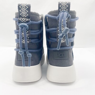 UGG CLASSIC BOOM ANKLE BOOT 1112472 CHARCOAL SIZE 7 WOMAN'S BOOTS