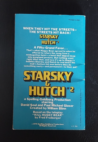STARSKY & HUTCH PAPERBACK BOOK WILLIAM BLINN SOFT COVER 1976 - Foto 2 di 2