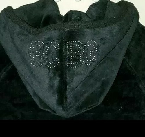 BCBG MAX AZRIA Black Velour Studded Sweatsuit Size Large VERY RARE & HTF $320🔥 - Picture 6 of 23