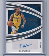 2021-22 Panini Immaculate Collection T.J. Warren Modern Marks Auto #'ed 65/99