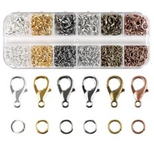 960Pcs Lobster Claw Clasps and Open Jump Rings Set,Lobster Clasps for Jewelry