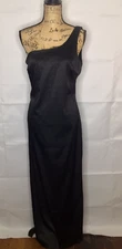 Aspeed Dress Size Large Women's Ladies Black Gown Sexy one Shoulder Maxi Formal