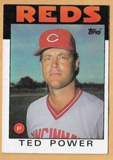 TED POWER CINCINNATI REDS #108 - TOPPS NM-MT 1986