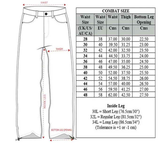 Kruze Hommes Cargo Combat Pantalon Jeans Travail Big King Tout Taille Tailles - Photo 3/3