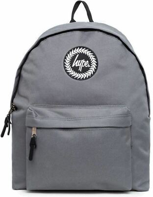 Hype Badge Charcoal Unisex Nylon Shoulder Bag Backpack