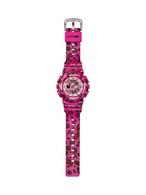 値下げ 美品 CASIO Baby-G レオパード BA-110LP ピンク Casio Baby-G Analog Digital BA-110LP-4A Leopard Pattern