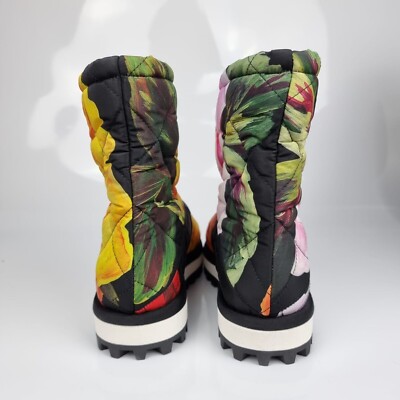 DOLCE&GABBANA Multicolor Floral Snow Boots New Size 36 US 6 | eBay
