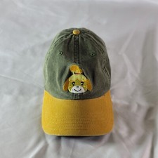 Animal Crossing Isabelle Green Strapback Hat Cap Green Nintendo Adjustable