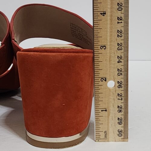 KENNETH COLE new york Maisie 9.5 Stitch Mules Leather Suede Block Heel Sandals - Picture 15 of 17