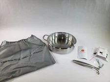 DELARLO Whole Body Tri-Ply 6 QT Stainless Steel Sauté Pan w/ Lid 12 in DAMAGED