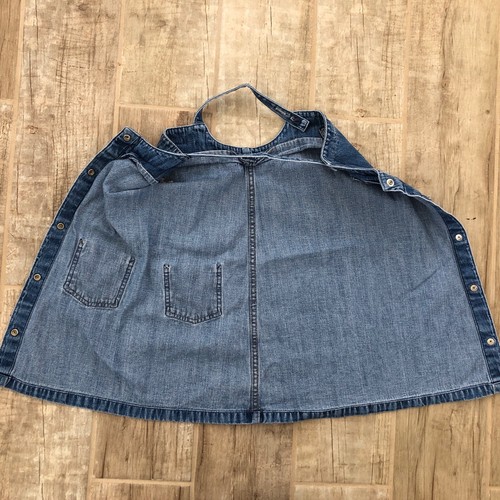 VTG Ralph Lauren Sz 5 blue denim Jean Embroidered Bear Dress Pockets Adjustable - Picture 13 of 13