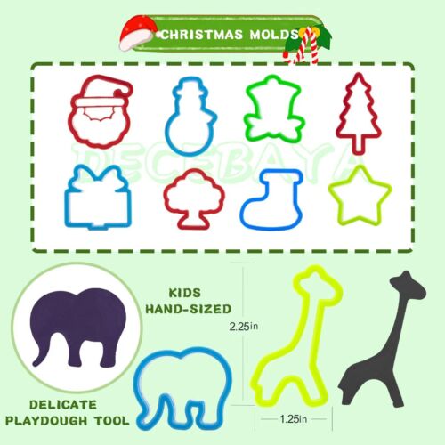 Dough Play Tools for Kids- Dough Sets Accessories Include Animal Molds Stamps - Picture 4 of 7