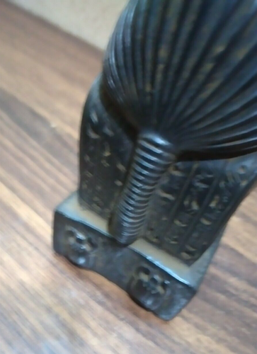 Rare ANCIENT EGYPTIAN Statue King Tutankhamun head of hard Black Basalt stone - Picture 8 of 13