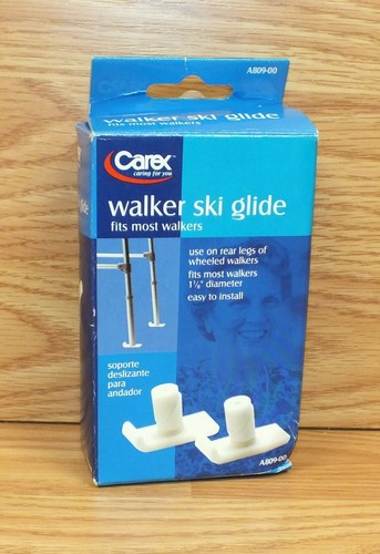 Carex Health Brands (A809-00) Walker Ski Glides Fits Most Walkers **NEW** - Picture 3 of 7