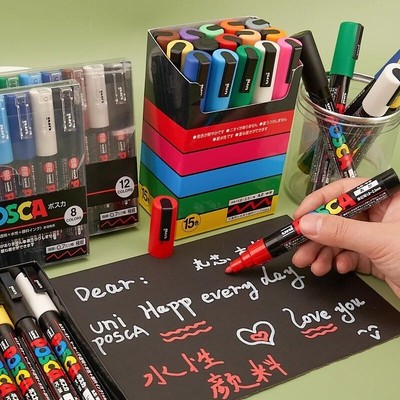 Posca Paint Marker Uni Pen Set Pens Point Japan Art Full Edium Colours Pc-1M 3M