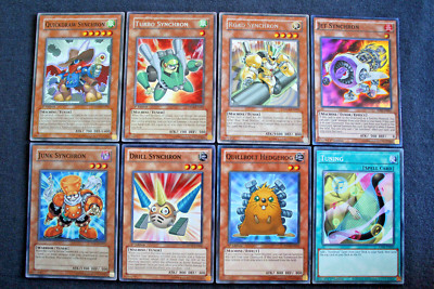 Synchron deck cards (Quickdraw, Turbo, Road, Jet, Junk, Drill, Tuning)