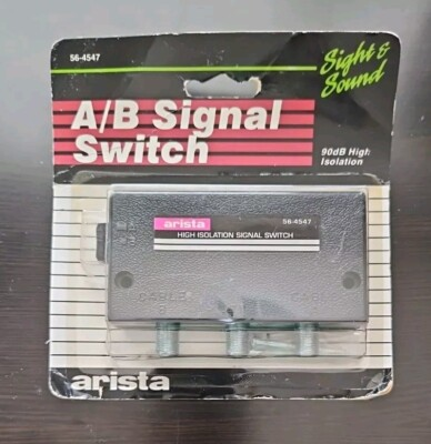 #ad #ad Arista Sight and Sound A B Signal Switch No. 56 4547 High Isolation Signal NEW $17.52