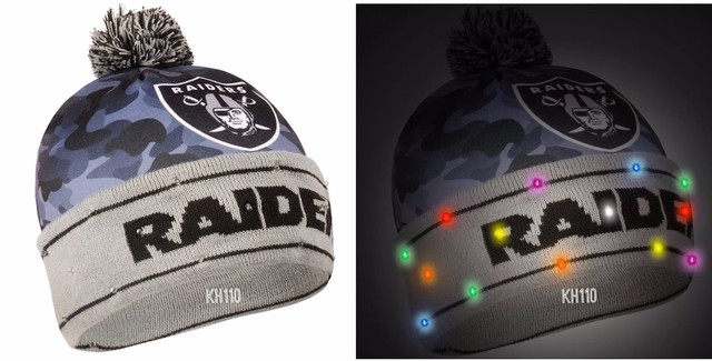 raiders light up beanie
