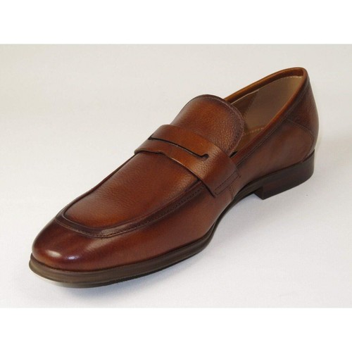 Men's Shoes Steve Madden Soft Leather upper Slip On Penny Acheron Brandy - Picture 4 of 18