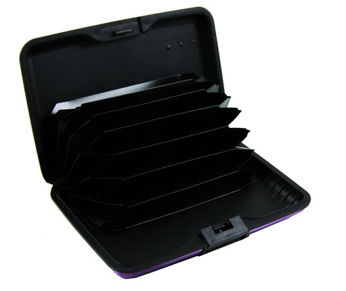 Aluminum RFID Blocking Credit Card Holder for Men & Women Stylish Travel Wallet - Picture 39 of 68