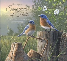 Legacy Songbirds of Faith 2026 Wall Calendar with scripture Birds High Quality