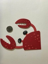 1 Corner Crab Scrapbook HANDMADE Die Cut / Card Embellishment