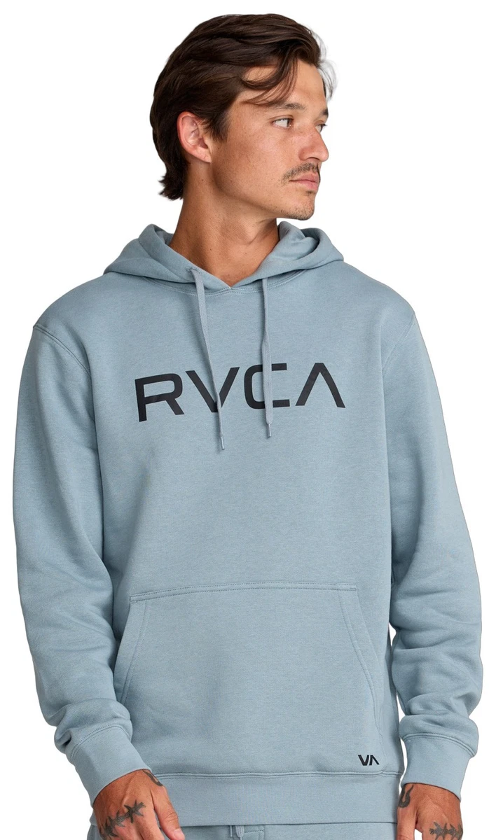 RVCA Felpa Con Cappucccio Uomo – Big RVCA Pullover – Cotone Leggero Slim Fit – Tasca A Marsupio