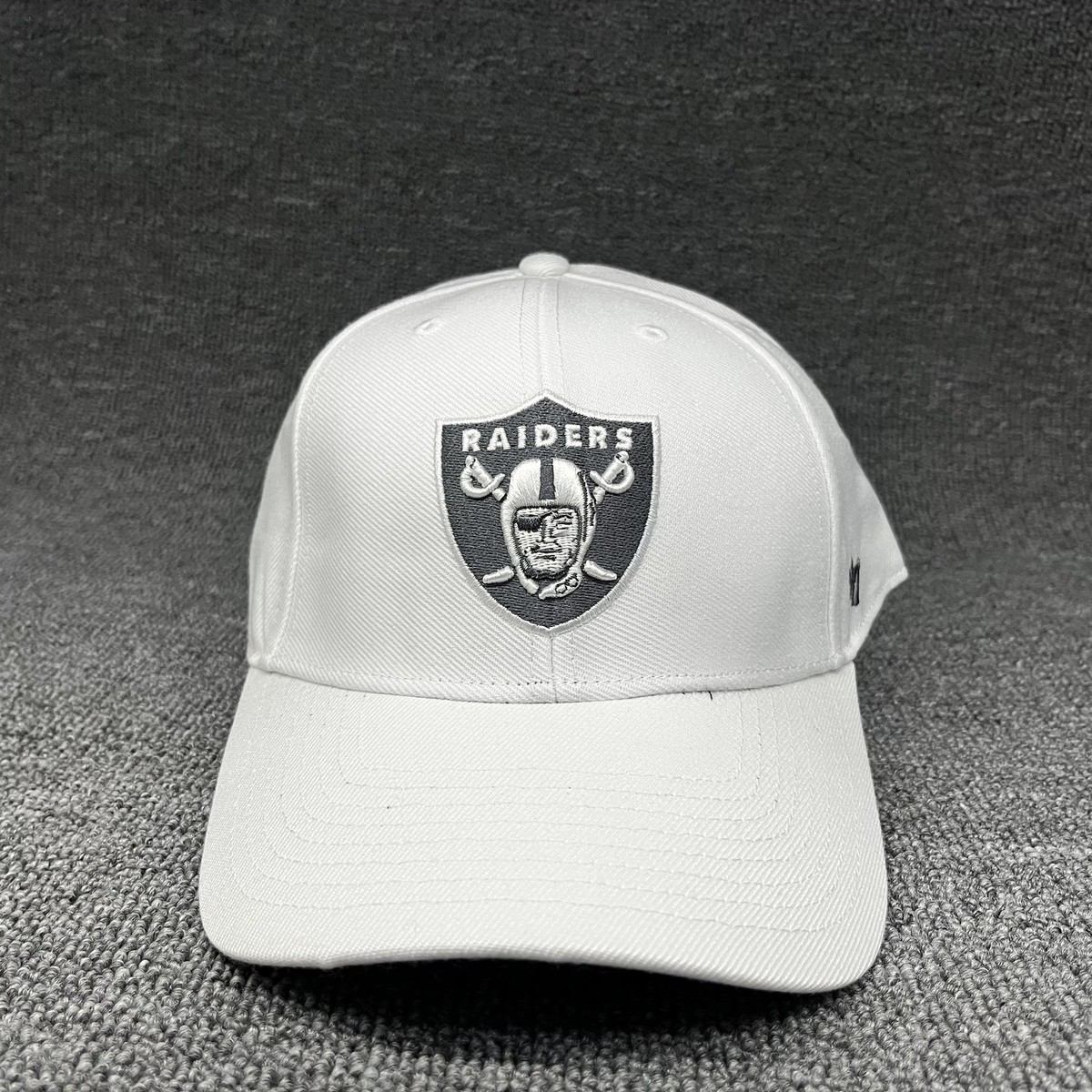 New 47 Brand Las Vegas Raiders White Clean Up Adjustable Hat Cap NFL