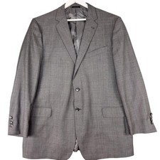 Jos A Bank Reserve Suit Jacket Mens 46 Long Gray Tollegno 1900 Super 120s Wool