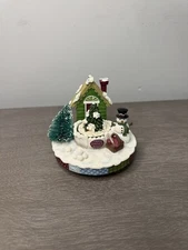 NEW Candle Capper Our America Stay On Topper Winter Snow Scene For Yankee Candle