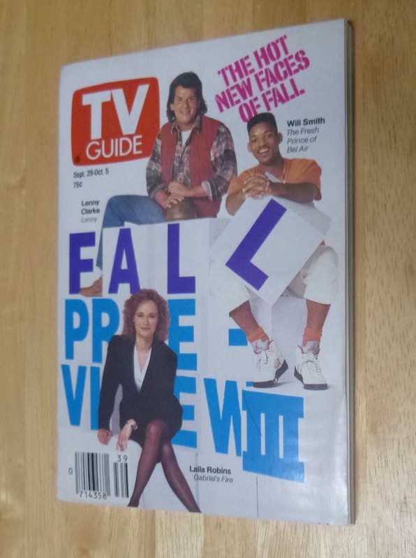TV Guide Sept 29-Oct 5 1990 FALL PREVIEW III New Shows Will Smith  Charlotte NC