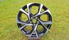 1x Alufelge 18 Zoll 7.0" 5x114.3 50ET Glanz Schwarz CMS-860 Toyota C-Hr