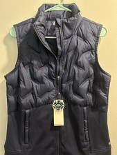 Calia by Carrie Underwood Women's Running Vest Medium Blue Puffer Zip NWT NEW