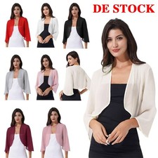 DE Damen Bolero Shrug Chiffon Jacke Schulterj...