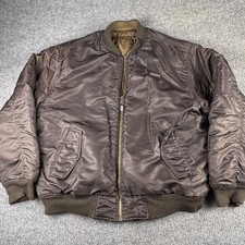 Southpole Bomber Jacket Mens XL Brown Reversible Vintage Y2K Hip Hop 00s Quilted