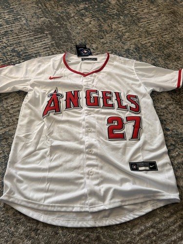 Mike Trout Adult Home Angels Jersey Size Large