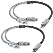 XIX2F 1 Male to 2 Female Y-Adapter X-Series RCA Audio Interconnect Cables 2-pack